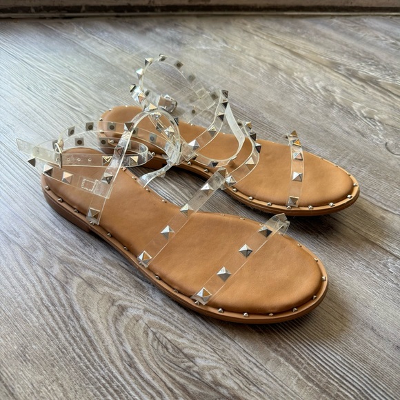 Clear strap studded sandals - Picture 2 of 6